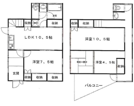 西ケ原454貸家の物件間取画像